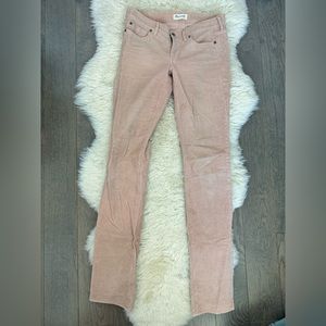 Madewell Blush Corduroy Straight Leg Pants